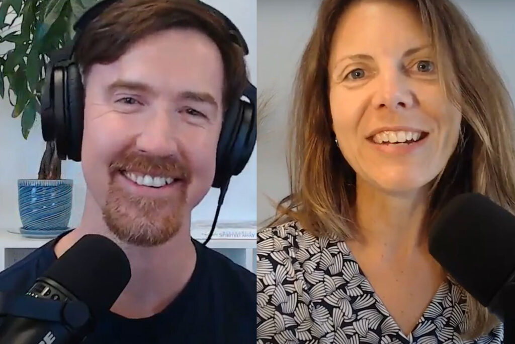 Chris Fredericks, host of the Empowered Owners Podcast, is pictured on the left. Emily Bopp, guest on the podcast, is pictured on the right.