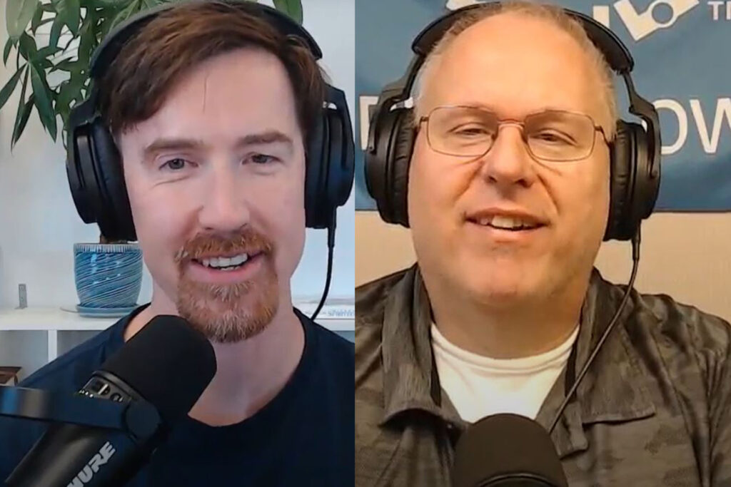 Chris Fredericks, CEO of Empowered Ventures, is pictured to the left and is host of the Empowered Owners Podcast. Curtis Elliott, President of Paramount Plastics, is pictured on the right and is the guest of the show.